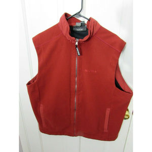 SIMMS Mens Size XL Vest Gore Wind Stopper Red Fleece Fishing Hiking Camping
